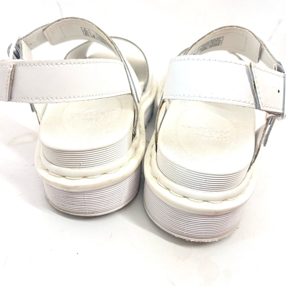 Dr. Martens Voss Mono White Leather Double Strap Buckled Sandals Size 9 - Picture 5 of 10